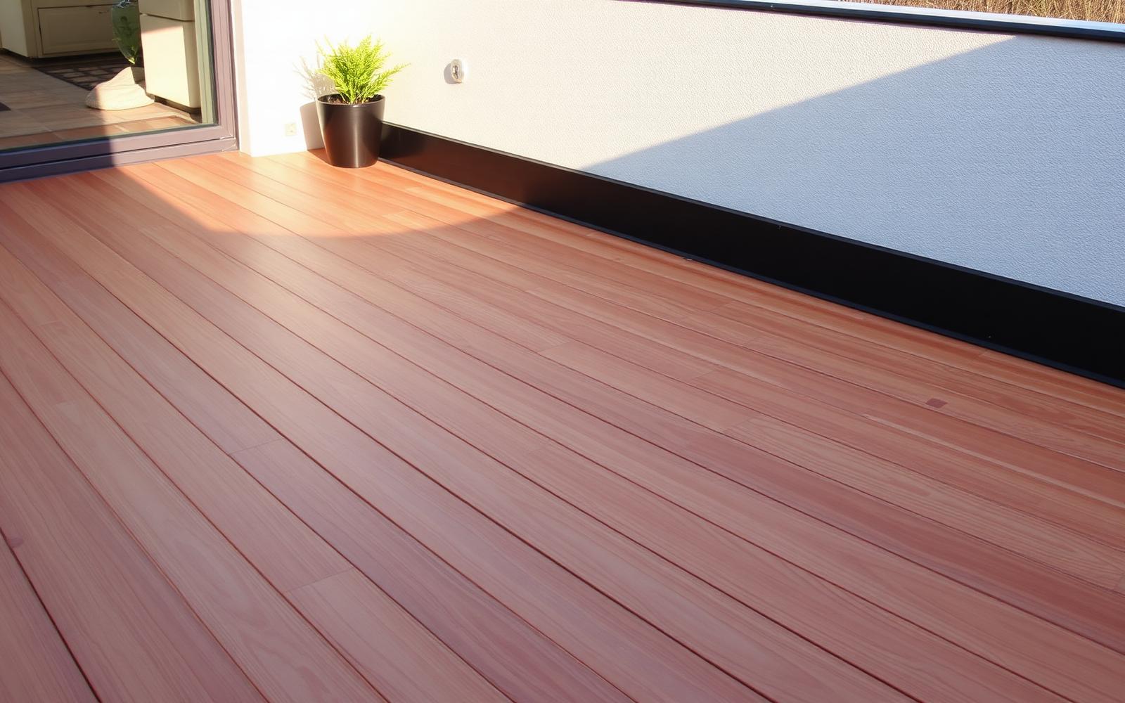 Profiled teak decking boards